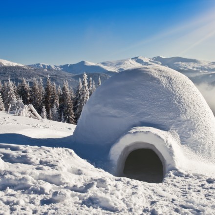 Iglu bauen und übernachten