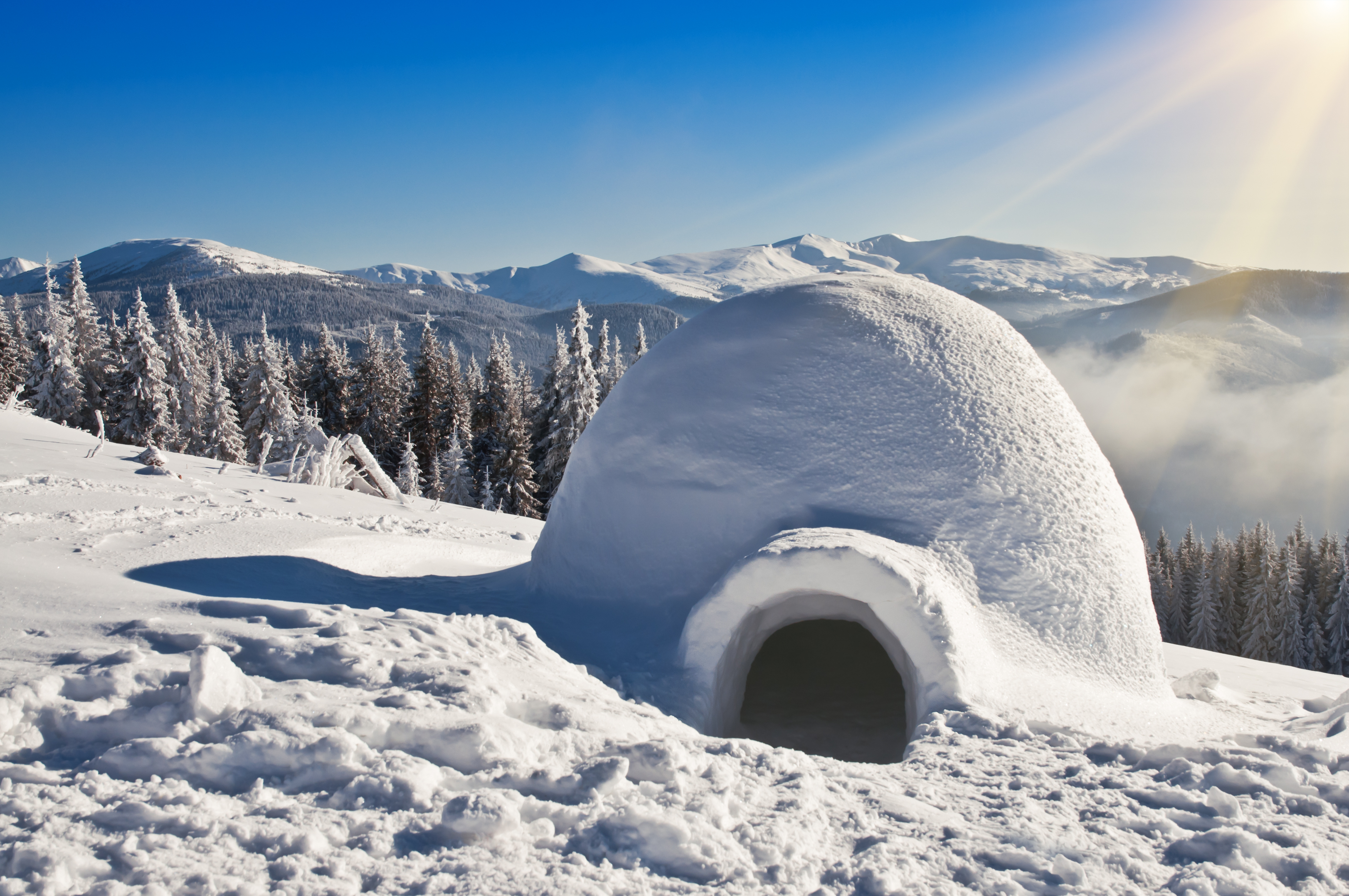 Iglu bauen und übernachten